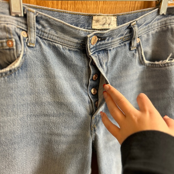 Free People Maggie Mid Rise Straight Leg Jeans - Picture 6 of 7